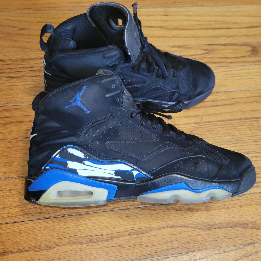 Nike Jordan Sz 5.5 YOUTH 8 Womans  Jumpman MVP Black/Varsity Royal